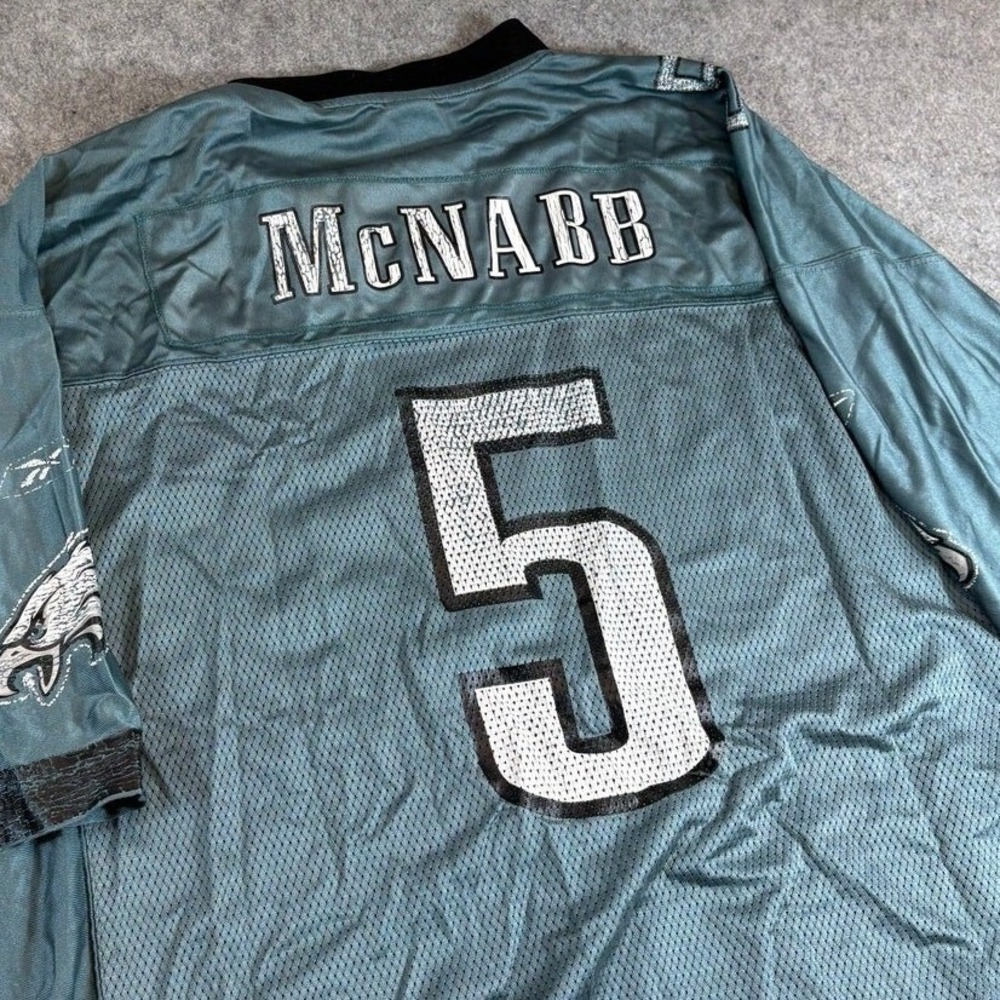 Mens Reebok Philadelphia Eagles Vintage McNabb 5 Jersey Green 2XL NFL Football